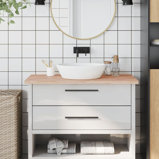 vidaXL Wood Countertop without Sink L100xW50xH2.5cm Beech wood solid wood