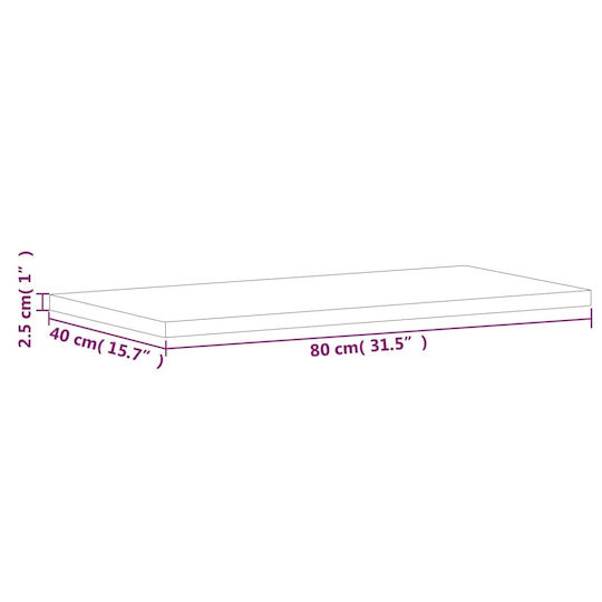 vidaXL Шкаф без Мивка Д80xШ40xВ2.5см Beech wood solid wood