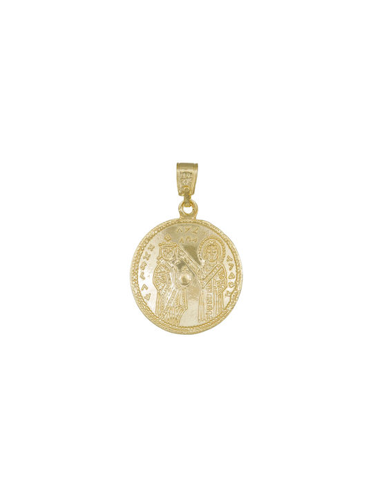 Anhänger Kinder Amulett Beidseitig Konstantinato aus Gold 14K PK21