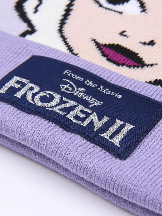 Frozen Kinder Beanie Gestrickt Lila