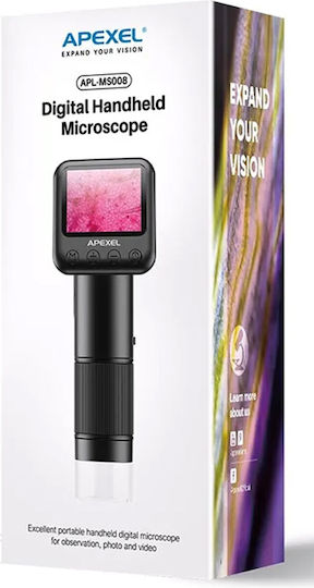 Apexel APL-MS008 Digital with Monitor Microscope USB 400x800x, LED, 720p/2MP