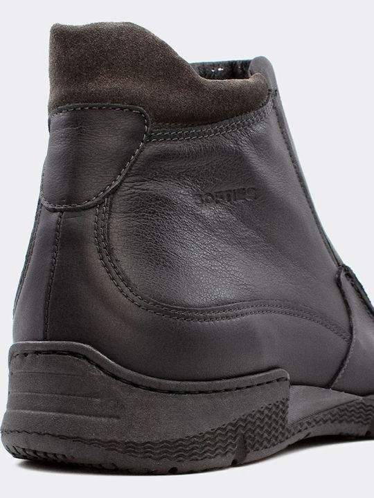 Leder Schwarz Herrenstiefel Anatomisch