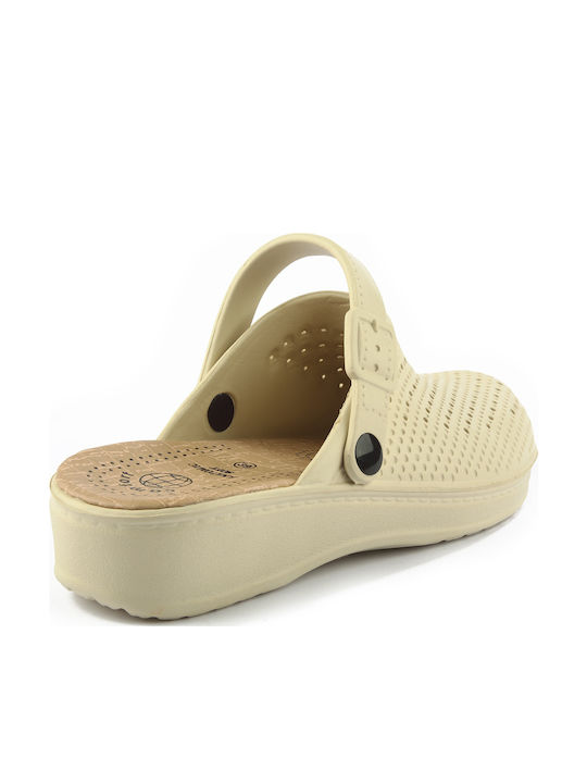 Fshoes Γυναικεία Σαμπό Μπεζ