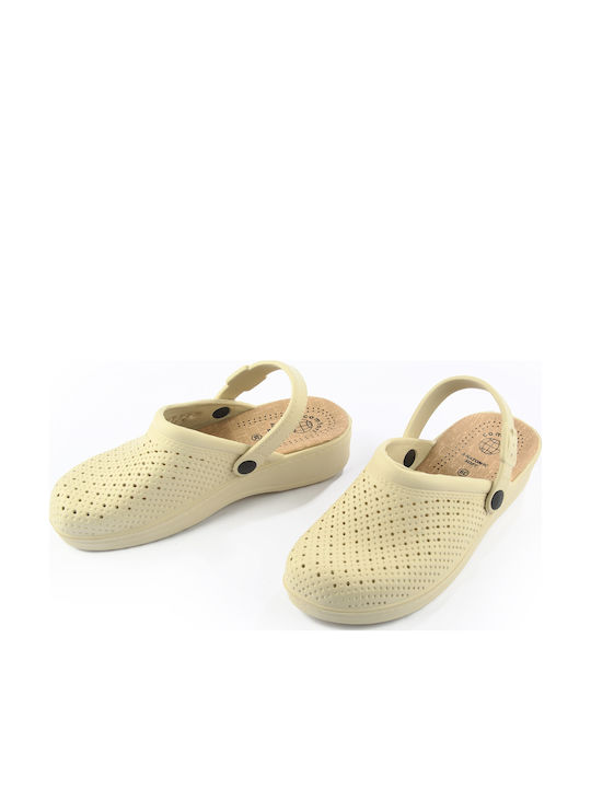 Fshoes Γυναικεία Σαμπό Μπεζ