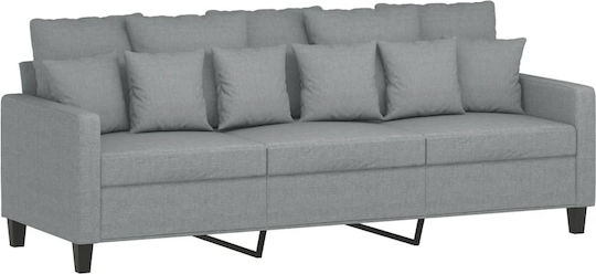 Living Room Furniture Set 3-Seater & 2-Seater & Armchair & Stool Gray