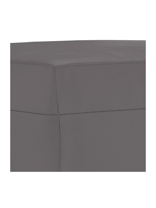 Living Room Furniture Set 2-Seater & 2-Seater & Stool Gray