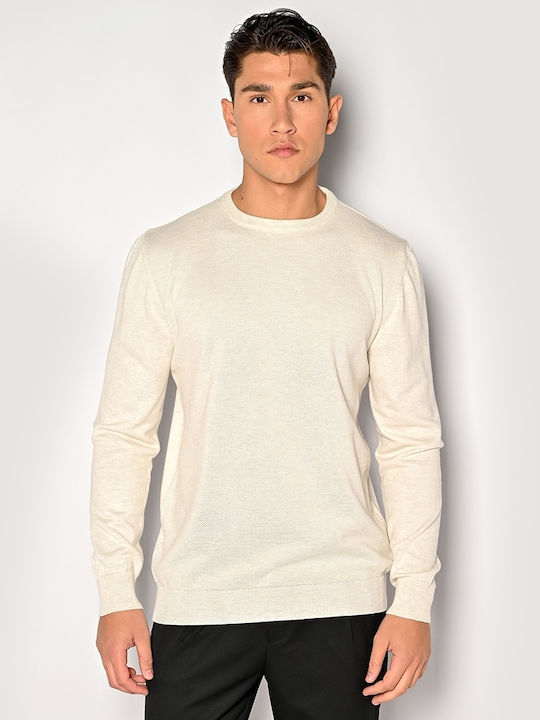 Camaro Men's Long Sleeve Sweater Ecru