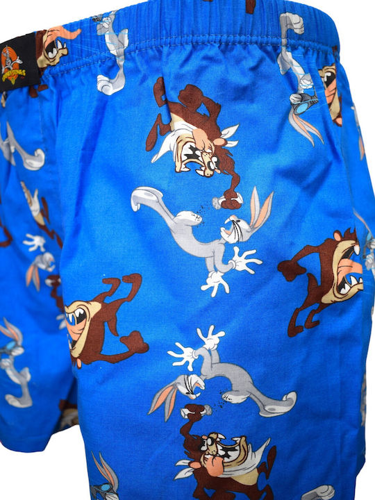 Men's Boxer Blue with Patterns
