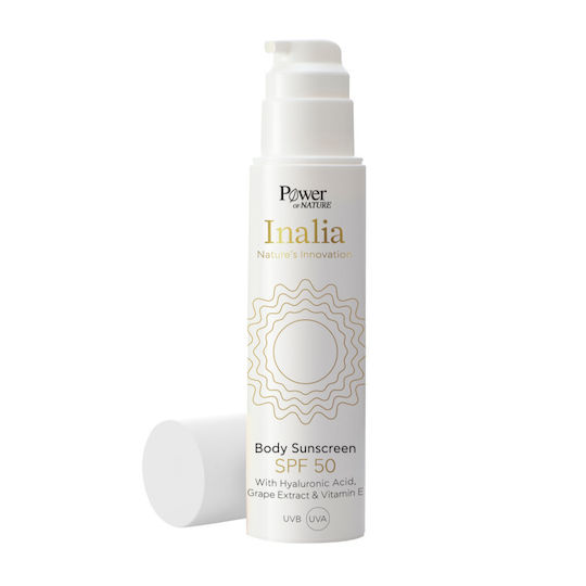 Inalia Hyaluronic Acid Grape Extract & Vitamin E Sunscreen Body Cream SPF50 150ml
