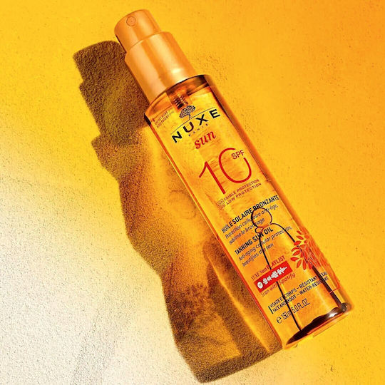 Nuxe Ulei de Plajă Waterproof Ulei de Protecție Solară pentru Față și Corp SPF10 sub formă de Spray 150ml