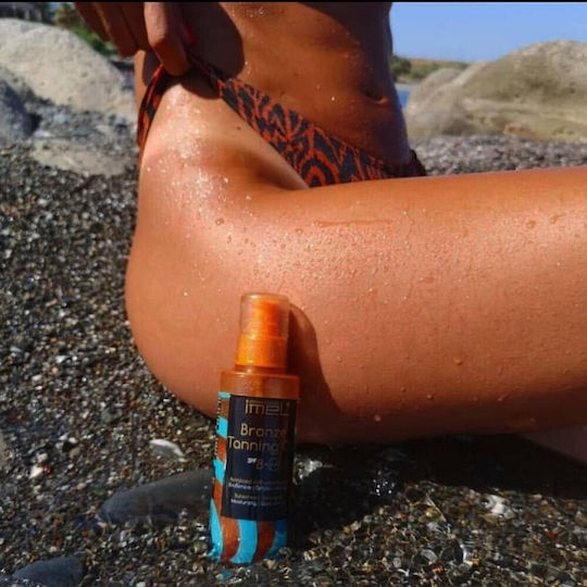 Imel Bronze Tanning Oil Αντηλιακό Λάδι Σώματος SPF8 με Χρώμα σε Spray 200ml