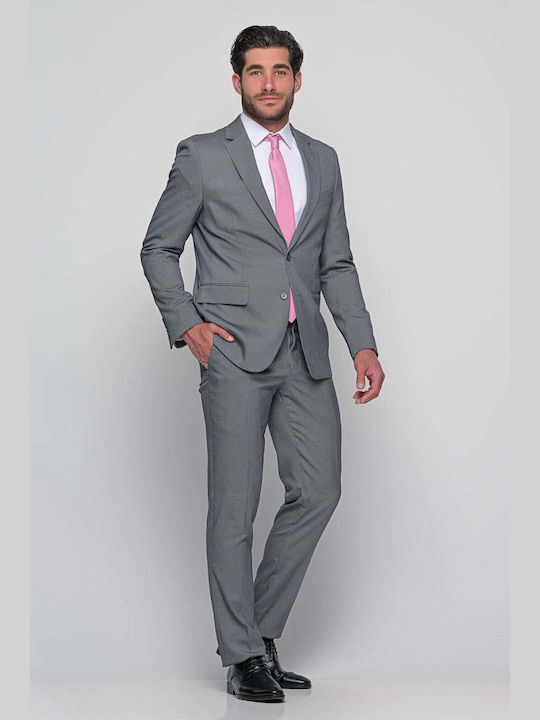 Costum Bărbați cu Croială Strâmtă Gray