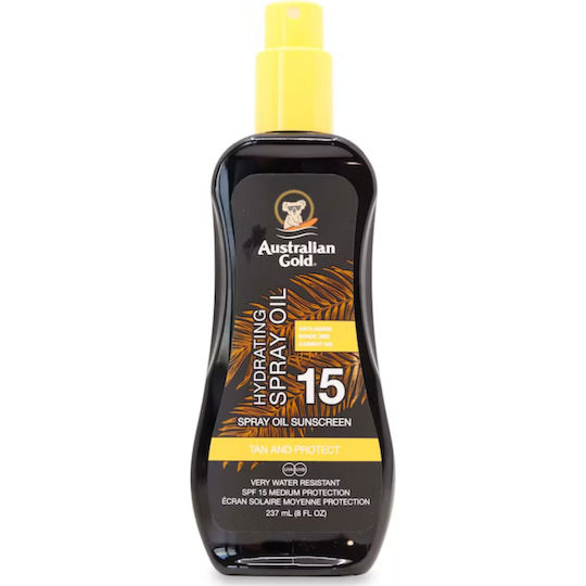 Australian Gold Exotic Blend Ulei De Corp Cu Protecție Solară Waterproof SPF15 În Spray 237ml