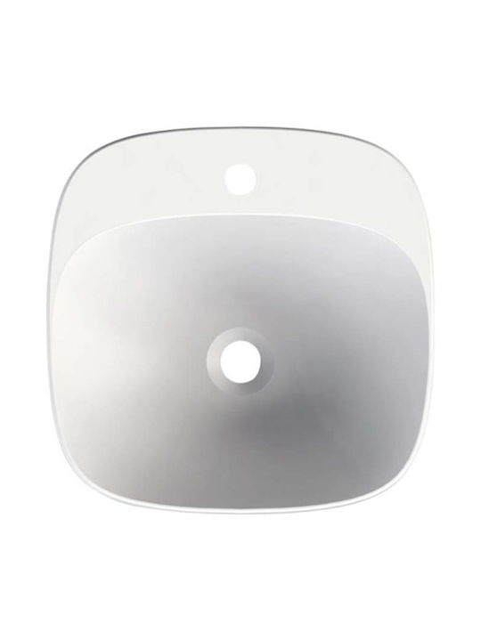 Scarabeo Moon 42 R Countertop Sink Porcelain 42x42x42cm White