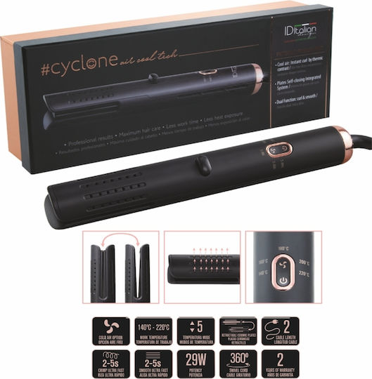 ID Italian Cyclone Air Cool Hair Straightener with Ceramic Plates 29W