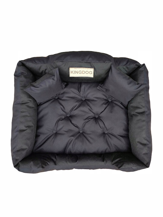 KingDog Sofa für Hunde Schwarz 100x75cm