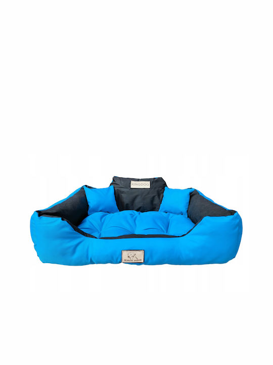 KingDog Sofa Dog Bed Blue 75x65cm.