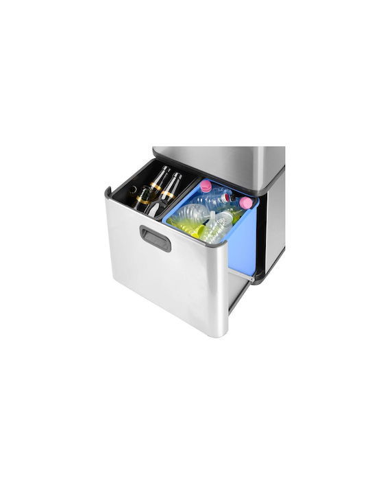 Turbotronic Waste Bin from Inox Steel with Sensor 60lt