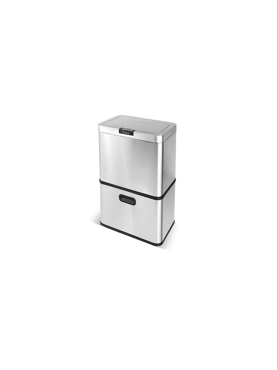 Turbotronic Waste Bin from Inox Steel with Sensor 60lt