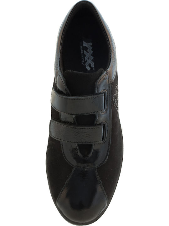 Ανατομικά Γυναικεία Slip-On Δερμάτινα Μαύρα