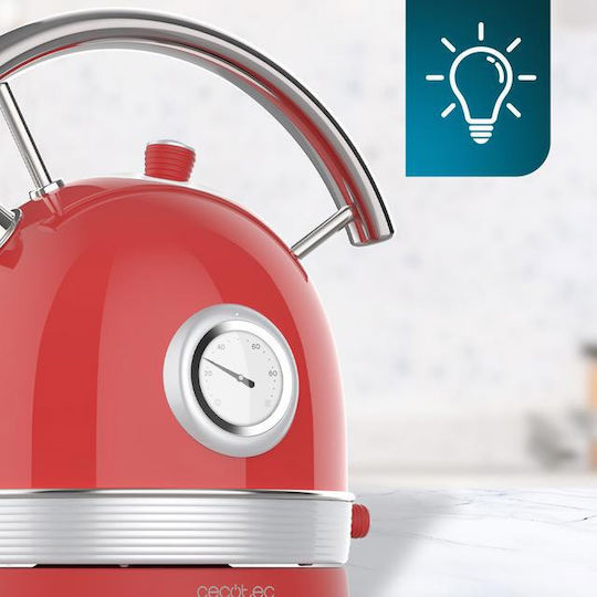 Cecotec Thermosense 420 Vintage Kettle 1.8lt 2200W Red
