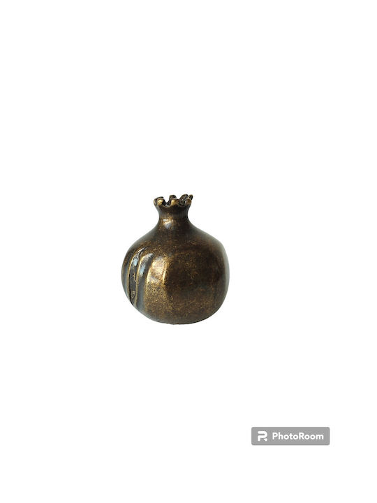 Στούντιο Τέχνης Αθάνατος Handmade Tabletop Lucky Charm Pomegranate Bronze made of Metal 7x8cm 1pcs