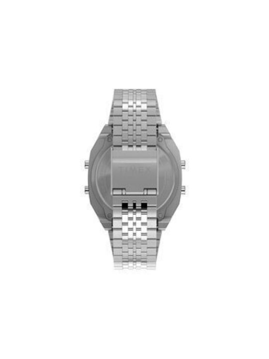 Timex T80 Ανδρικό Ρολόι Μπαταρίας με Ασημί Μεταλλικό Μπρασελέ