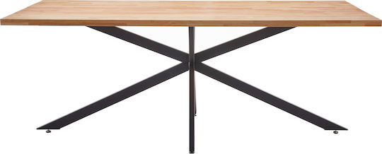 Dryopis Τραπεζαρίας Φυσικό/μαύρο 180x80x75εκ. Dryopis Τραπεζαρίας Φυσικό/μαύρο 180x80x75εκ.