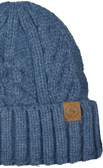 Beanie Ανδρικός Σκούφος Πλεκτός σε Μπλε χρώμα