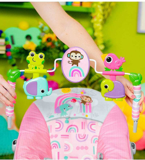Bright Starts Elektrisch Baby Relax Paradise mit Vibration Pink Paradise für Kind bis 9kg