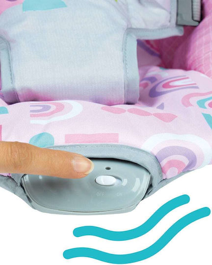 Bright Starts Elektrisch Baby Relax Paradise mit Vibration Pink Paradise für Kind bis 9kg