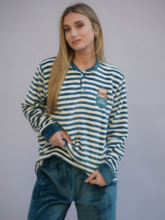 Caress Set Pyjamas Schwangerschaft Petrol