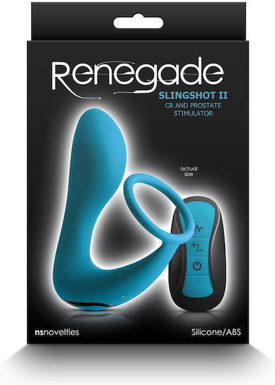 Ns Novelties Slingshot Ii Vibrator Anal cu Funcție Wireless Teal 21cm