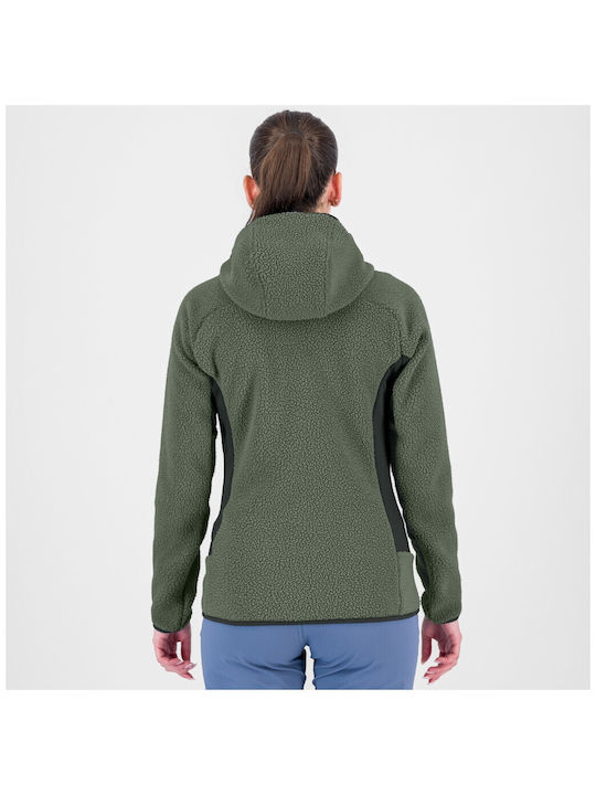 Karpos Outdoor Fleece Γυναικεία Ζακέτα με Φερμουάρ Black