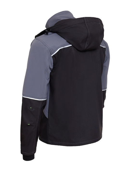 Stenso Prisma 2.0 Work Jacket Softshell Cold with Detachable Hood Black