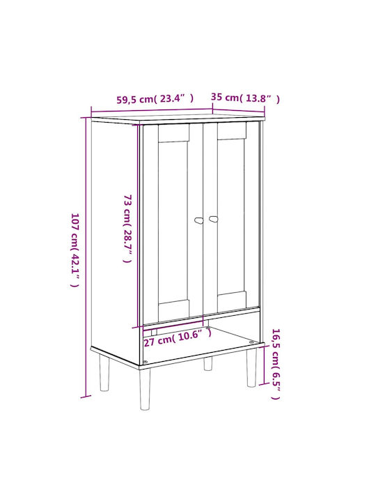 Обувна рафт 59.5x35x107см
