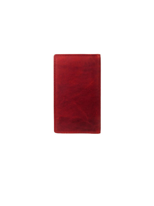 Hill Burry Men's Leather Card Wallet Red