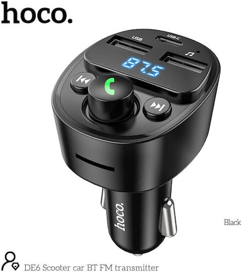 Hoco FM Transmitter Αυτοκινήτου DE6 mit Bluetooth / USB / MicroSD