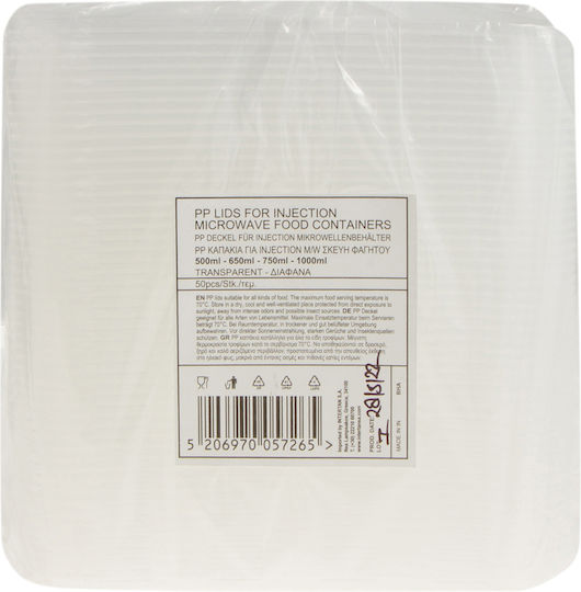 Disposable Plastic Tableware for Hot / Microwave Safe 1000ml 50pcs