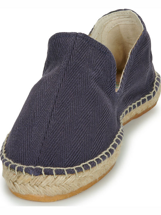 Stoff Herren Espadrilles in Blau Farbe