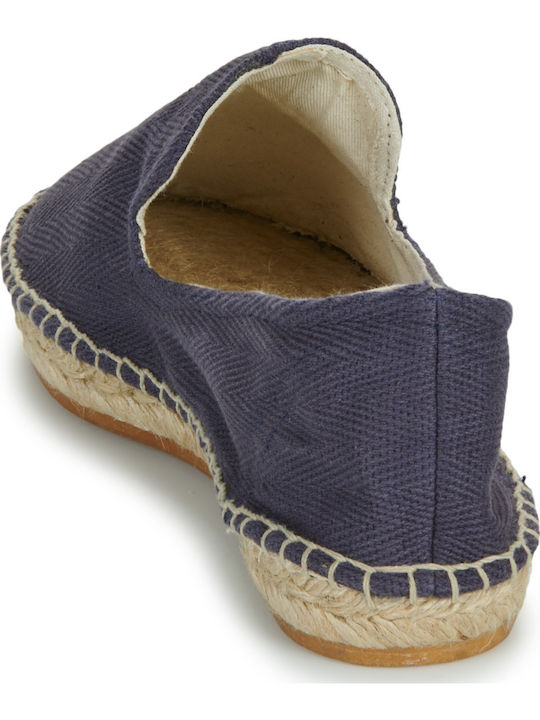 Stoff Herren Espadrilles in Blau Farbe