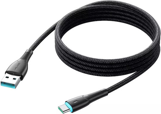 Joyroom Starry Series Braided USB 2.0 Cable USB-C male - USB-A 18W Μαύρο 1m SA32-AC3