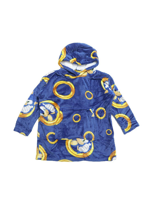 Sega Одеяло Флийс Sonic The Hedgehog Cozy Plush Polar Blanket Poncho Синьо 60x72cm