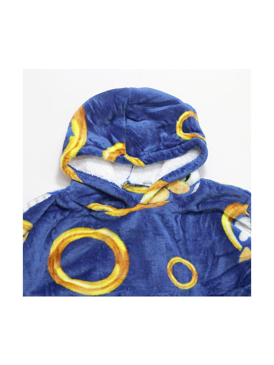 Sega Одеяло Флийс Sonic The Hedgehog Cozy Plush Polar Blanket Poncho Синьо 60x72cm