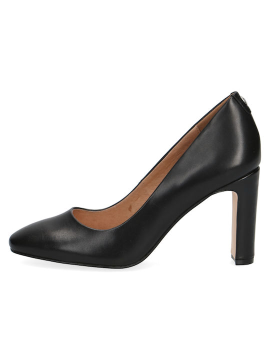 Caprice Leather Black Nappa Heels