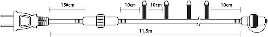 500 Светлини LED 25m. Топъл бял тип Лента 1бр