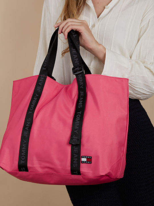 Tommy Hilfiger Essential Women's Bag Shopper Shoulder Pink