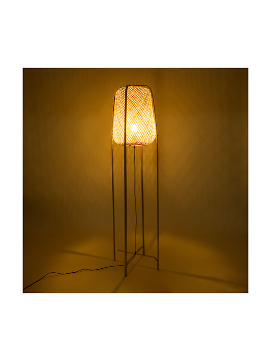 GloboStar Meilani Floor Lamp H150xW40cm. with Socket for Bulb E27 Gold