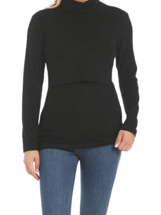 Queen Mother Maternity Top black
