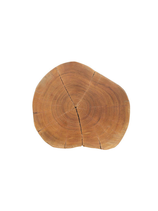 Stool For Living Room Wooden Walnut 35x35x35cm